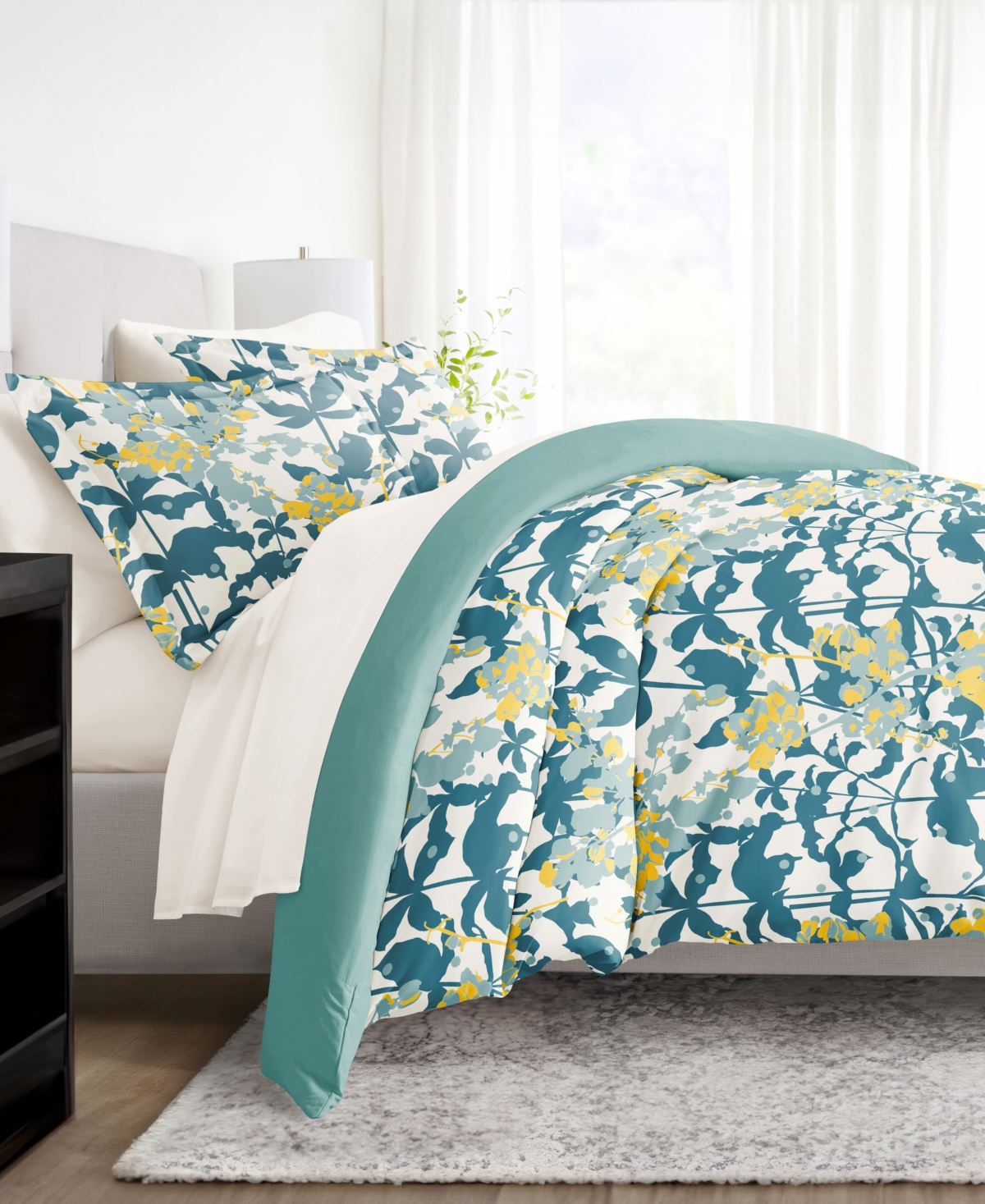 ienjoy Home Bedding Bundle Patterned 6-Piece Comforter with Duvet Cover Set