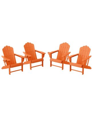 Outdoor Patio HDPE Adirondack Chairs With Cup Holders