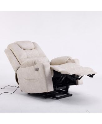  Oversized Power Lift Recliner Massage Chair for Elderly, USB/Type-C Ports