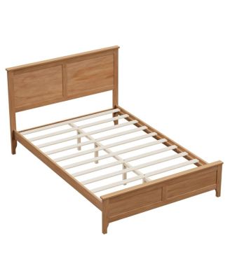 Streamdale Modern Solid Wood Full Size Platform Bed, No Box Spring Needed