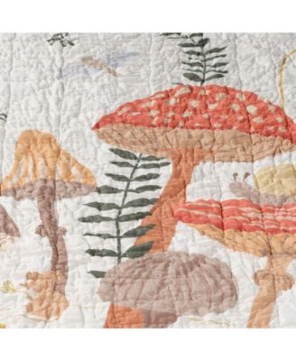 Mushroom Meadow 3-Piece Organic Cotton Infant Baby Crib Bedding Set
