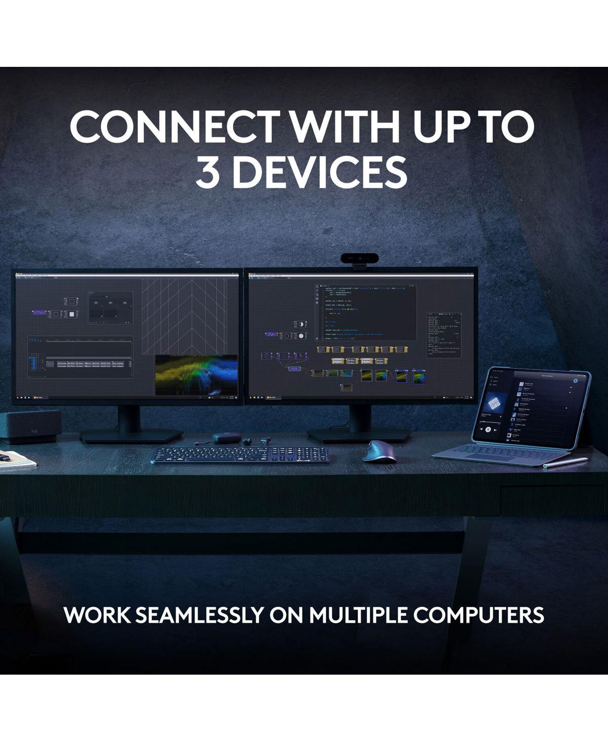 Logitech Mx Keys Full Size Scissor Keyboard for Pc and Mac