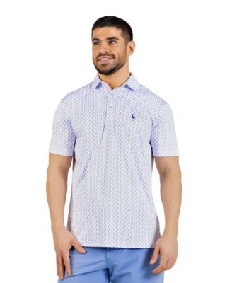 Men's Flamingos Printed Performance Polo Shirts