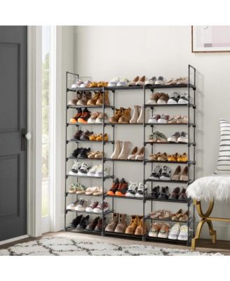 9-Tier Stackable Shoe Rack - Holds 50 Pairs Closet/Garage/Entryway Storage Organizer