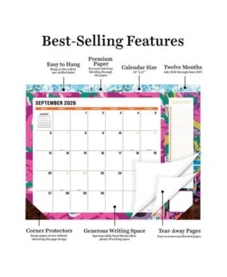 July 2026 - June 2027 Maximal Mirage Large Desk Pad Monthly Blotter Calendar