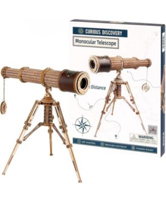 3D Wooden Puzzles-Model Building Kits-DIY Kits for Adults-Wooden Monocular Telescope Science Gifts Kits for Adults