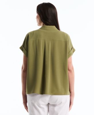 Plus Size Roll Short-Sleeve Shirt