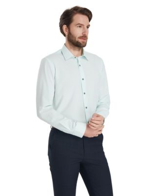 Men's Slim-Fit Performance Solid Dress Shirt