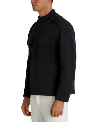 Men's Crinkle Cut Snap Button Jacket