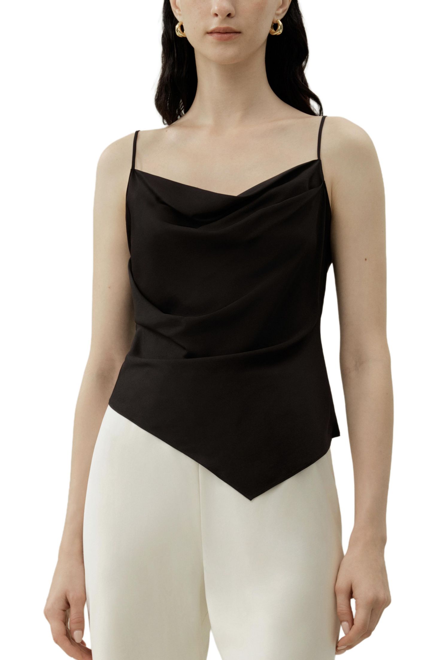 Женский топ LILYSILK Astra Stretchy Camisole, цвет: Чёрный — фото 1