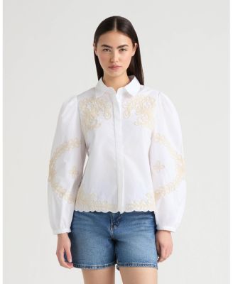 Women's Embroidered Poplin Shirt