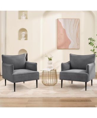 Accent Chairs for Living Room, Modern Wingback Lounge Chair