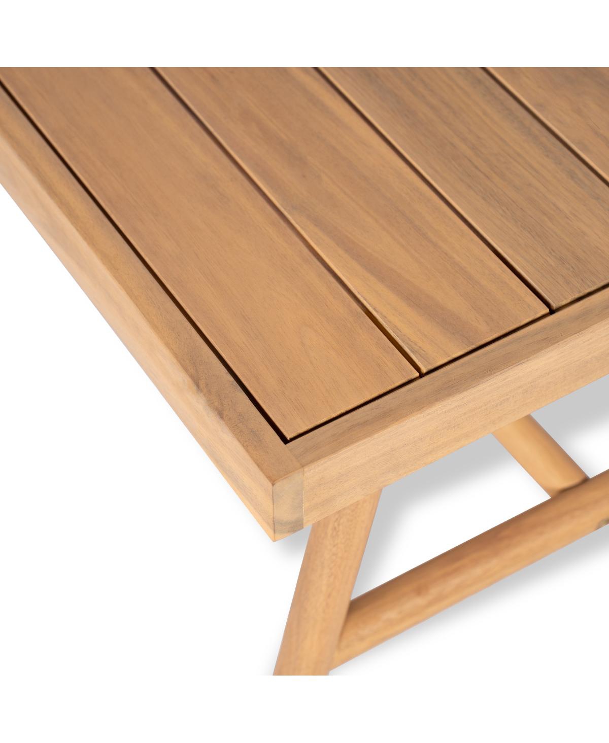 Streamdale Furniture Patio Acacia Wood Rectangle Coffee Table