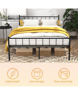 74 inches Full Size Bed Frame with Headboard/Footboard, Under Bed Storage