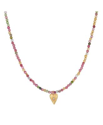 Aligned with Love Tourmaline Heart Choker Necklace