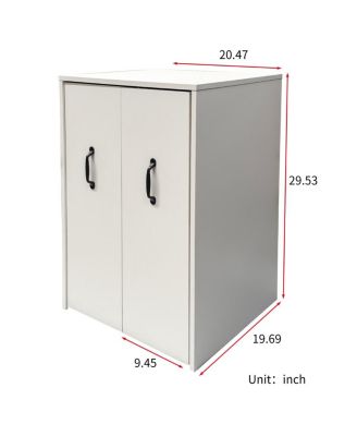 3 Tier Wooden Bookcase with Slide Out Drawer & Dustproof Cabinet