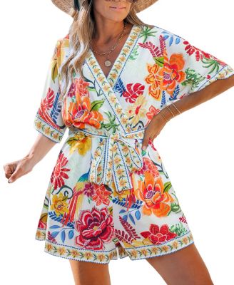 Women's Jet Lag Floral Romper