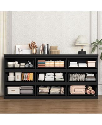 9-Drawer Wood Dresser - Modern Storage Chest for Any Room