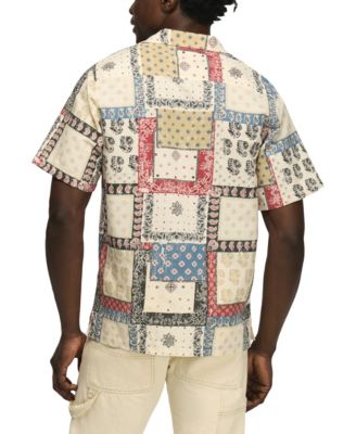 Men's Short-Sleeve Printed Camp Collar Shirt