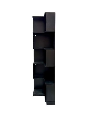 Corner Book Shelf - 5 Tier L Shaped Display Shelf Stand with LED Lights