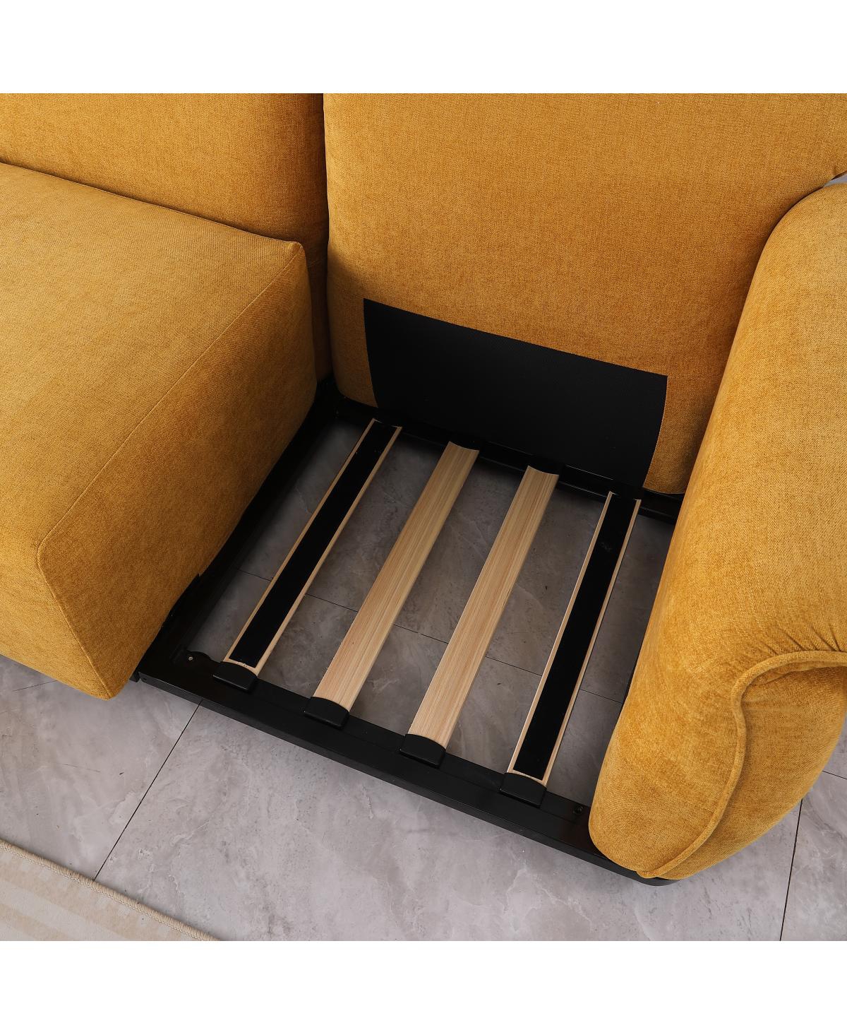 Streamdale Furniture Chenille Modular Sofa with Iron Frame