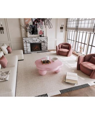 Cloud Shaped Coffee Table, Petal-Shaped Modern Minimalist Table