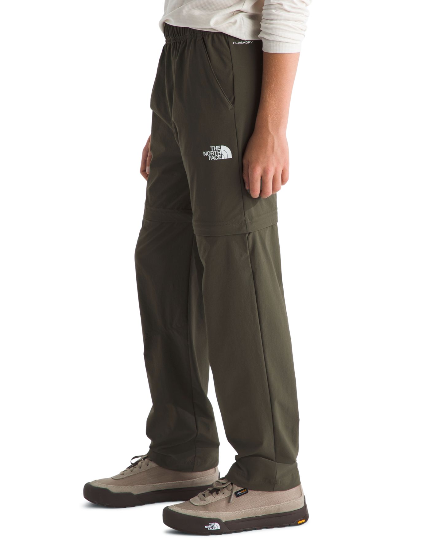 Детские брюки The North Face Lightweight Convertible Hike, цвет: Серо-коричневый зелёный — фото 3