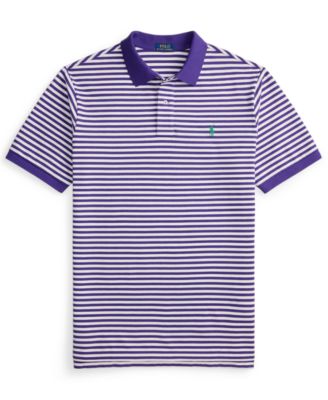 Men's Big & Tall Striped Mesh Polo Shirt