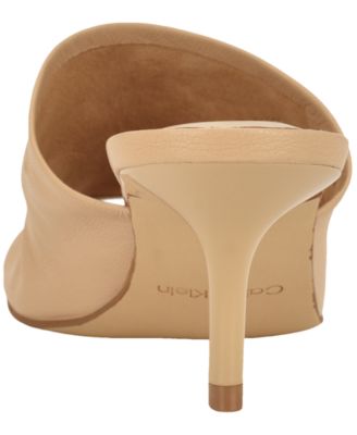 Women's Chaney Leather Slip-On Kitten Heel Dress Sandals