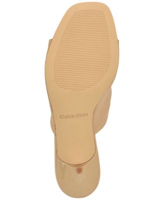 Women's Chaney Leather Slip-On Kitten Heel Dress Sandals