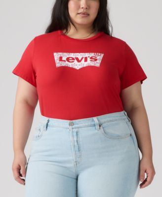 Trendy Plus Size Perfect Logo Cotton T-Shirt