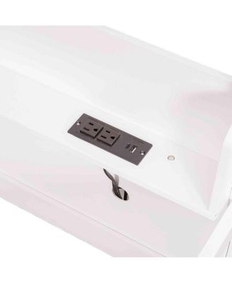 Queen Over Bunk Bed with Storage Shelves and USB Ports