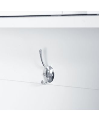 Modern Entryway Bench with Coat Rack, 3 Shelves, Drawers & Hooks