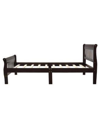 Streamdale Wood Platform Bed   Sleigh Bed Frame with Headboard/Footboard