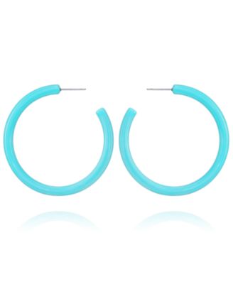 Gold Tone Plated C Hoop Earrings