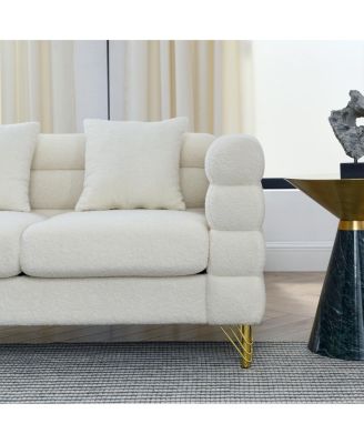 81.5-Inch Oversized Corner Sofa, L-Shaped Sectional Couch with 3 Cushions