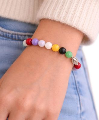 2-Pc. Multi Color Quartz Necklace and Bracelet Set in Sterling Silver