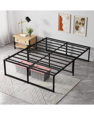 Bed Frame, Metal Bed Platform Frame 14 Inch with 3 in 1 Steel Support, No Box Spring Needed Easy to Assemble Sturdy Bedframe