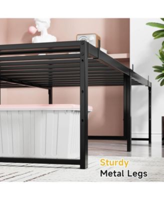 Bed Frame, Metal Bed Platform Frame 14 Inch with 3 in 1 Steel Support, No Box Spring Needed Easy to Assemble Sturdy Bedframe