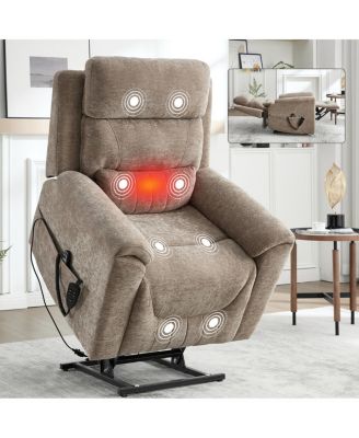 Streamdale Dual Motor Infinite Position Power Lift Recliner Chair with Massage & Heat