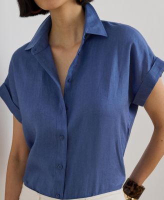 Lauren Ralph Lauren Women's Dolman-Sleeve Linen Shirt