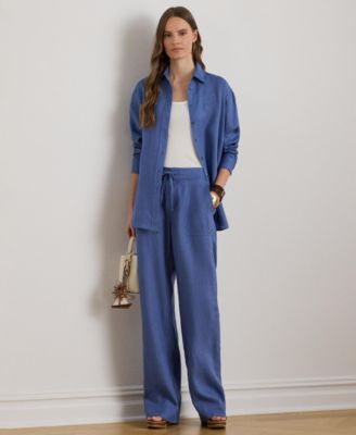 Women's Wide-Leg Linen Pants