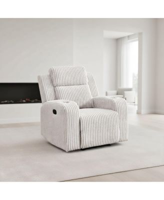  Reclining Corduroy Sofa Couch with Cup Holders