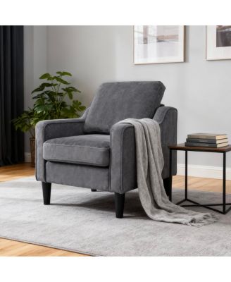 Living Room Accent Chair - Soft Chenille Comfy Armchair for Small Spaces