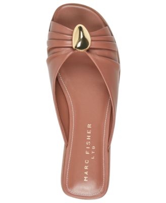 Women's Dalani Ornamented Ruched Flat Slip-On Sandals