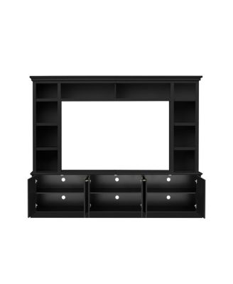 Modern TV Stand with Bookcase for TVs up to 70 inch, 3 Shelves