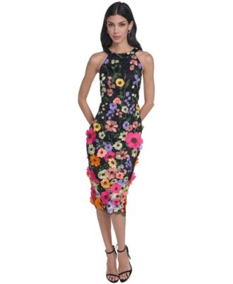 Women's 3D Floral Sheath Dress
