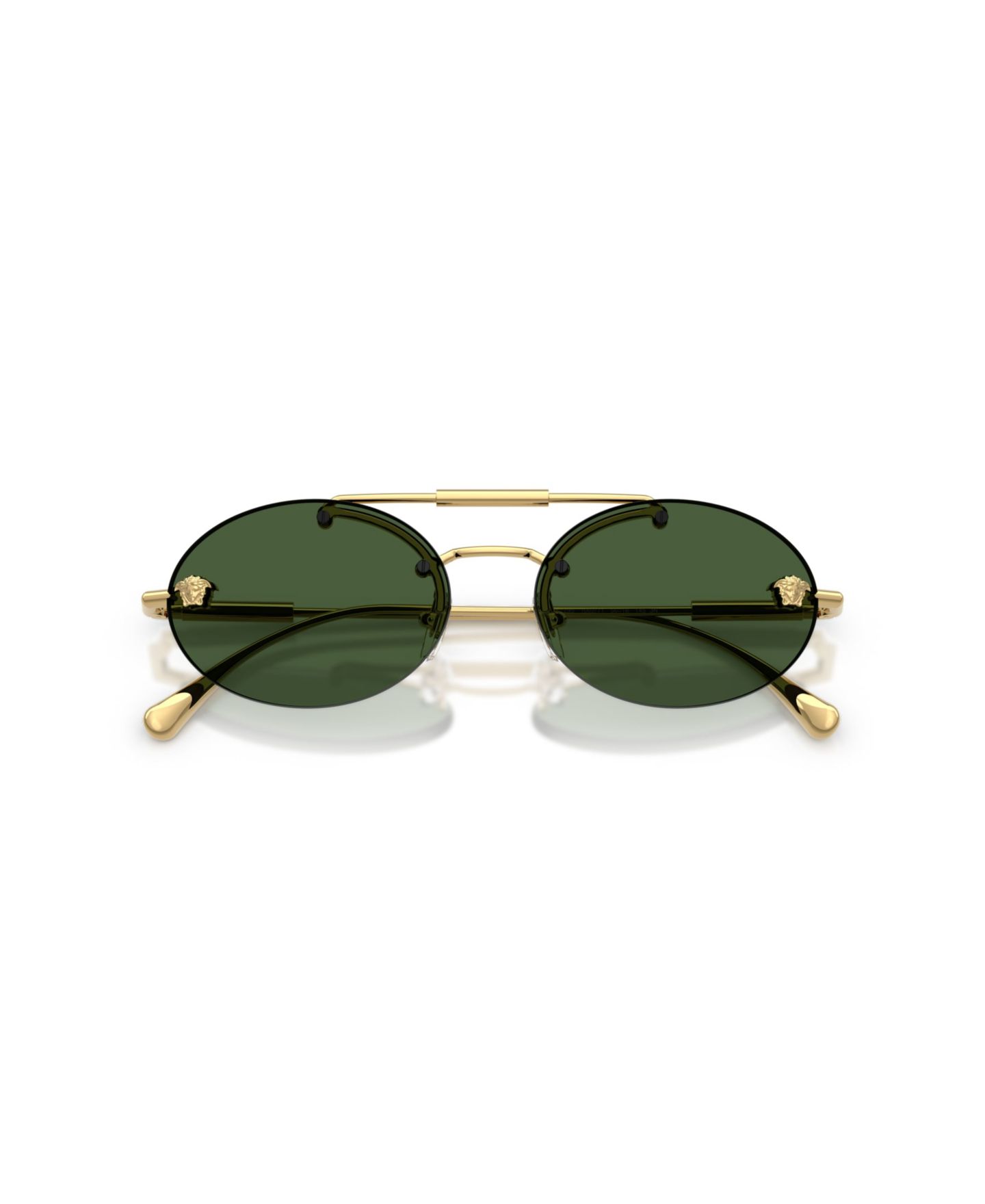 Женские солнцезащитные очки Versace Oval Sunglasses, VE2295, цвет: Золотой — фото 5