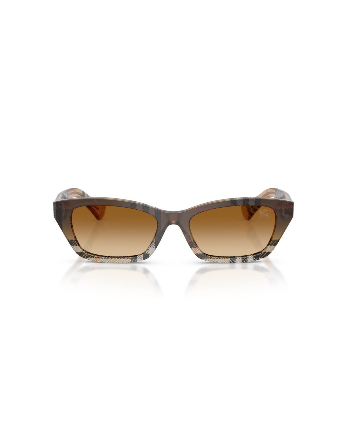 Женские солнцезащитные очки Burberry Rectangle Sunglasses, BE4488, цвет: Клетчатый градиентный песочный — фото 2