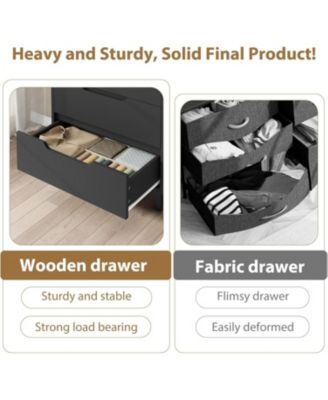 5 Dresser for Bedroom, 50 in Tall Dresser, Freestanding Vertical Drawer with Storage, Wooden Closet Chest Storage for Living Room.